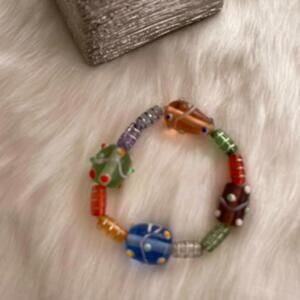 Colorful Glass Bead Bracelet